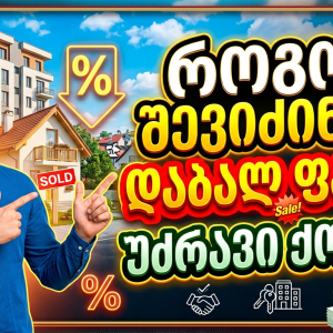 როგორ შევიძინო დაბალ ფასად უძრავი ქონება!